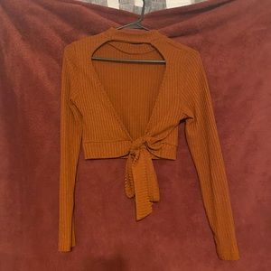 SHEIN open back sweater crop